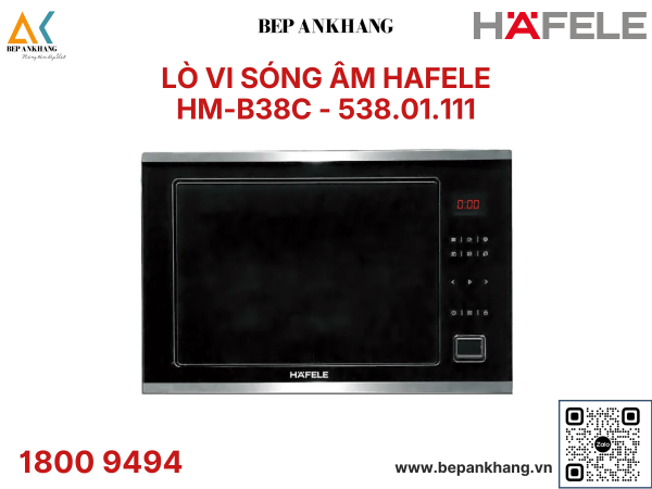 LÒ VI SÓNG KẾT HỢP NƯỚNG HAFELE ÂM TỦ HM-B38C - 538.01.111